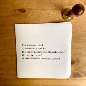 The anxious mind note